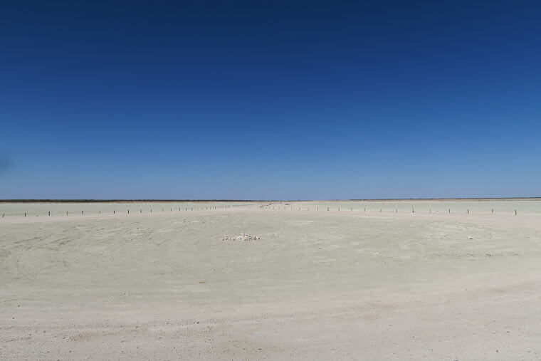 Enorme zoutpan van Etosha National Park in Namibië