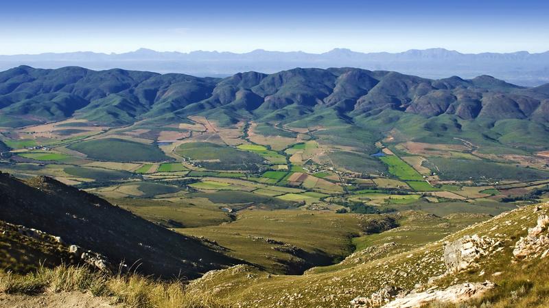 Uitzicht vanaf Route 62 in Zuid-Afrika