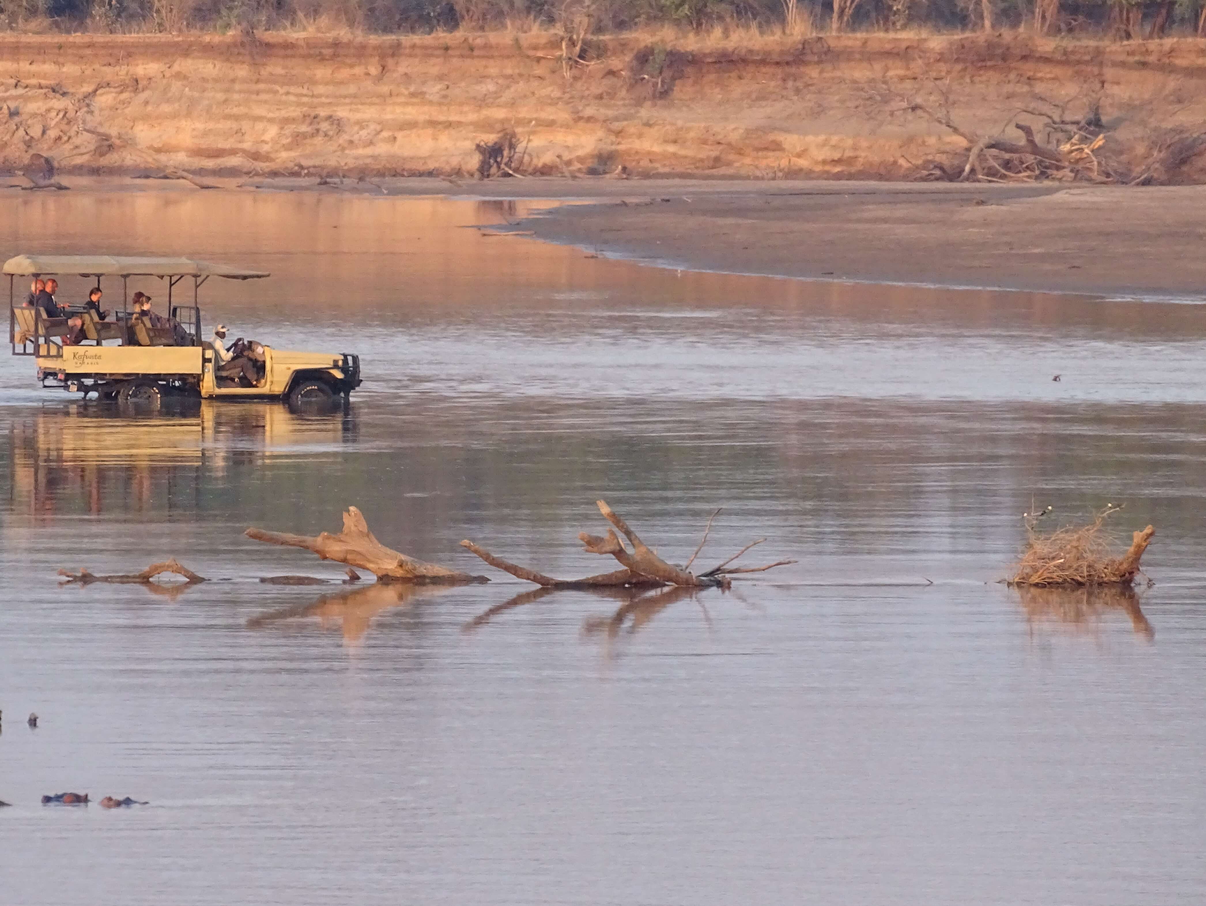 Game drive in South Luangwa National Park Zambia