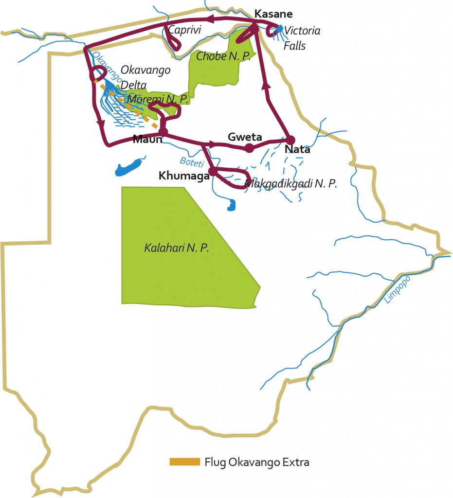 Botswana in kleine Nederlandstalige groep