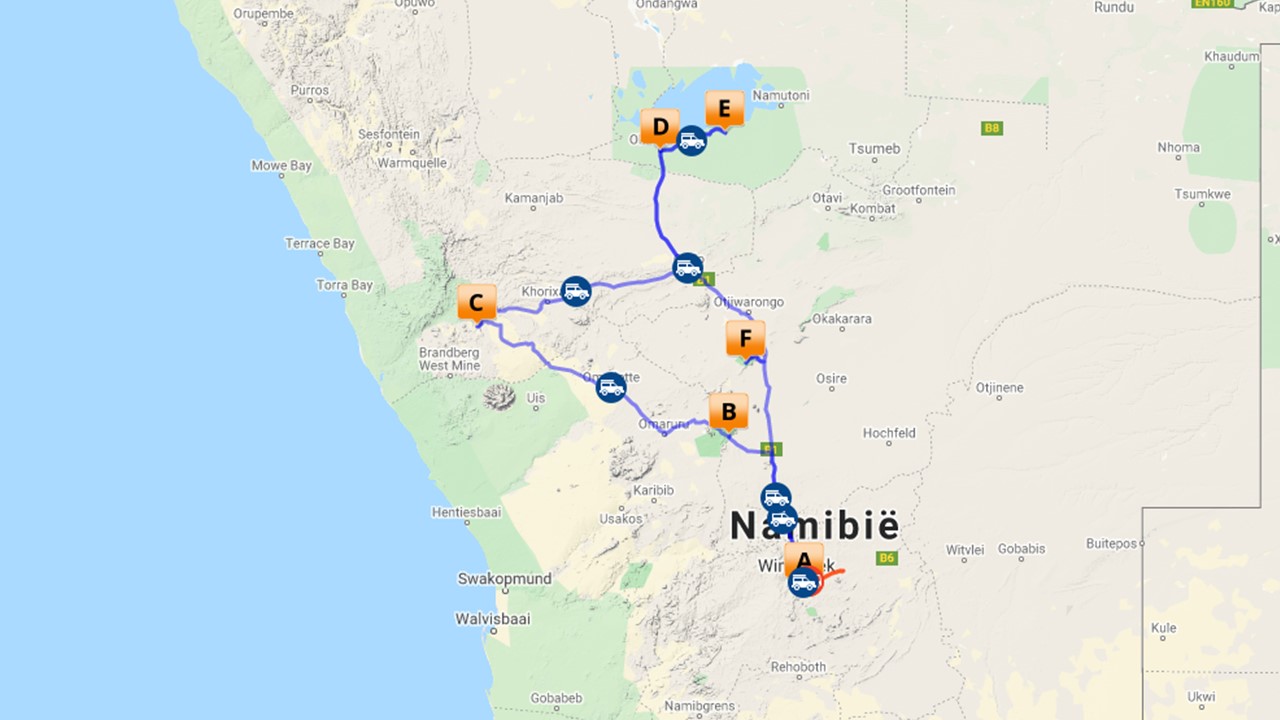 Noord Namibie selfdrive - 13 dagen