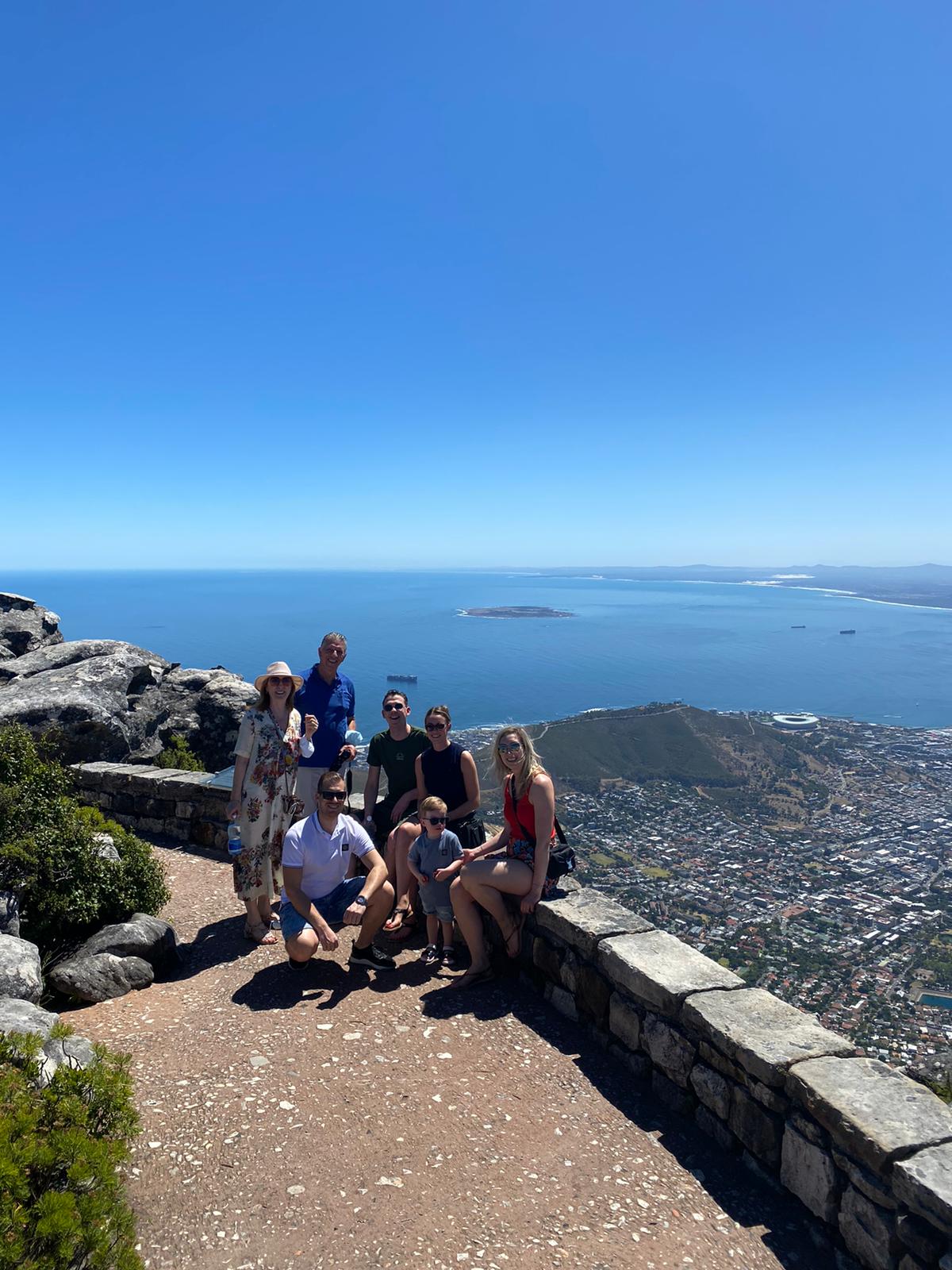 Uitzicht op Robben Island in Kaapstad Zuid-Afrika