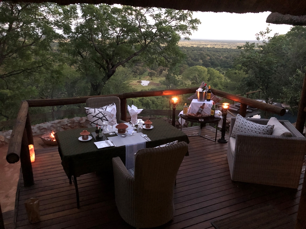 Dinner with a view in Botswana