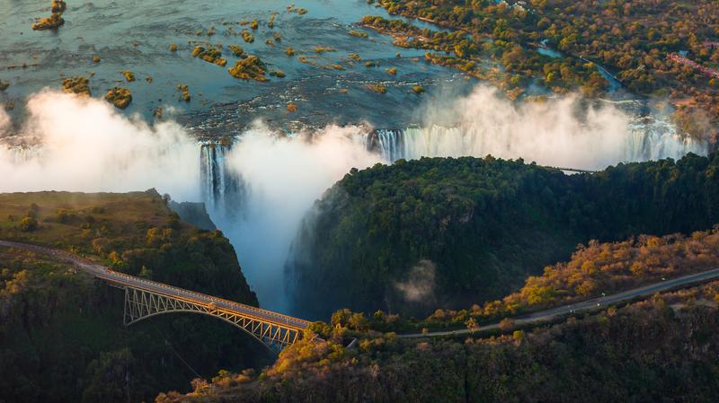 Victoria Falls in Zimbabwe vanuit de lucht
