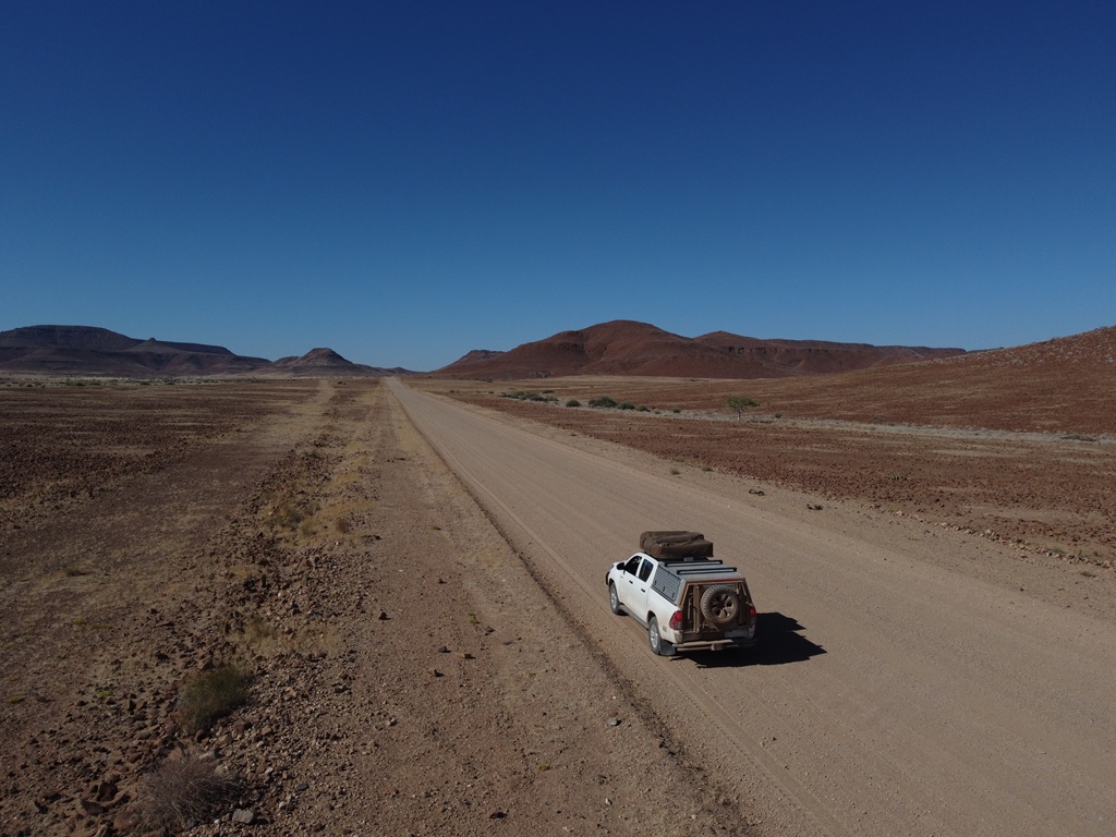 Eindeloze wegen in Namibië